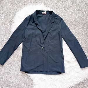 H&M | Black Shiny Smooth Blazer